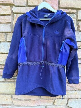 Vintage Lowe alpine Cobalt Blue Fleece pop over hoodie Sz. S